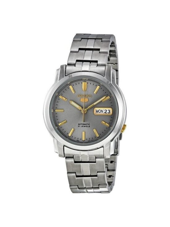 NWT Seiko 5 Automatic Grey Dial Stainless Steel Men\'s Watch